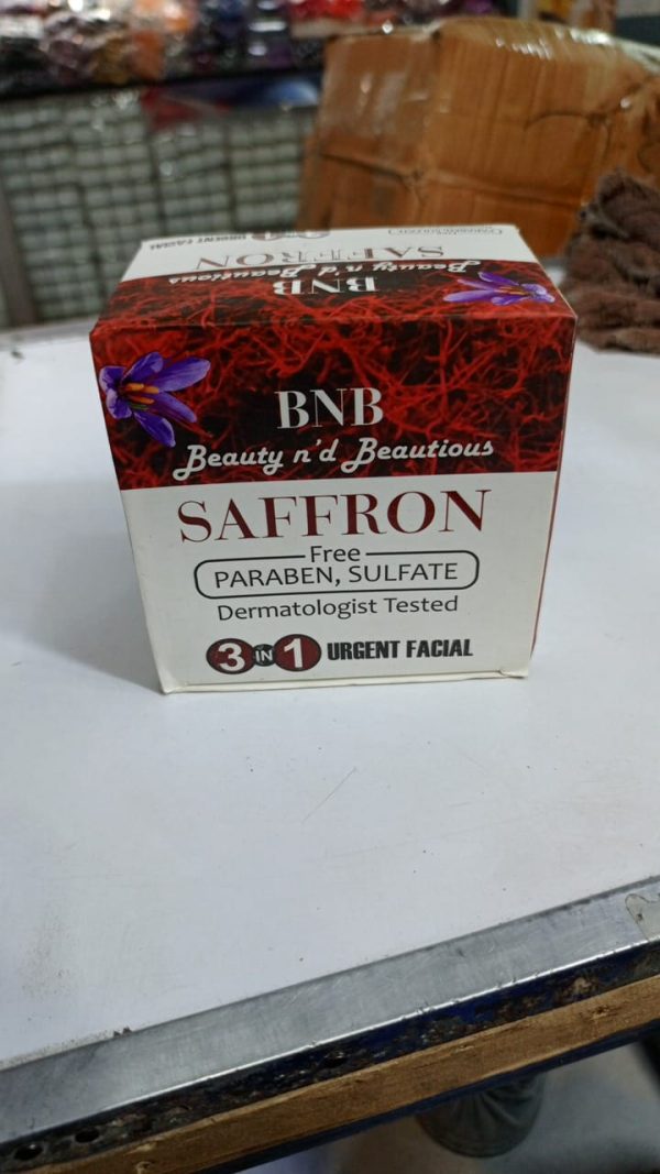 B&B Saffron Whitening Facial Kit 3 In 1 – Urgent Facial & Dead Skin Removal