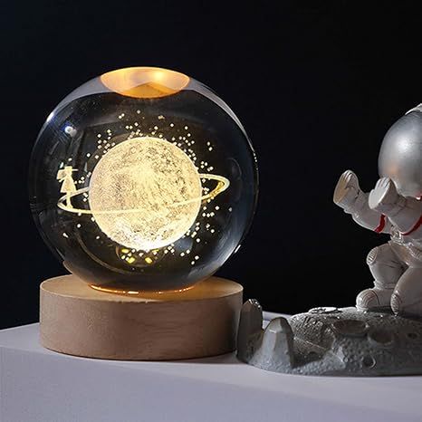Crystal Ball Night Light Desktop Lamp Dinner Table Office Dorm Home Spacewalk Lamps Lighting Ceiling Fans Night Lights Bought 93