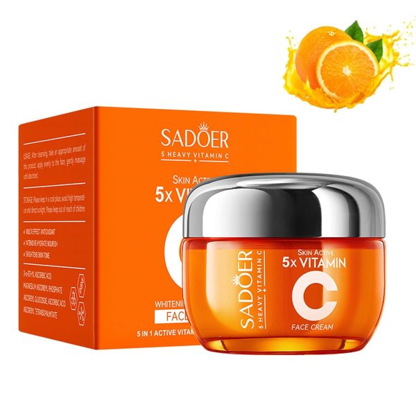 Whitening Cream | Vitamin C Hydrating Face Cream – Glowing & Repairing Moisturizer For Fine Lines, Wrinkles & Uneven Skin Tone