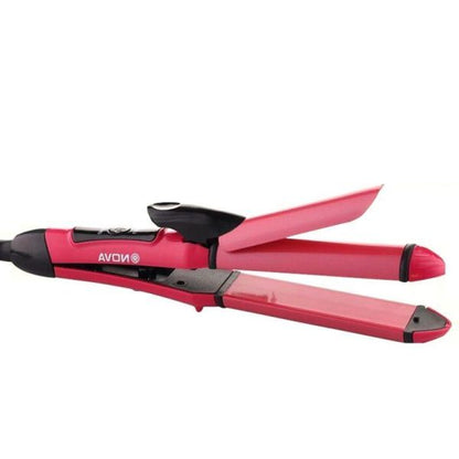 2-in-1 Nova Hair Straightener And Curler – Dual-use Styling Tool With Quick Heat-up Technology, Ceramic Plates For Smooth Straightening & Effortless Curls Model-nh-2009 – Portable