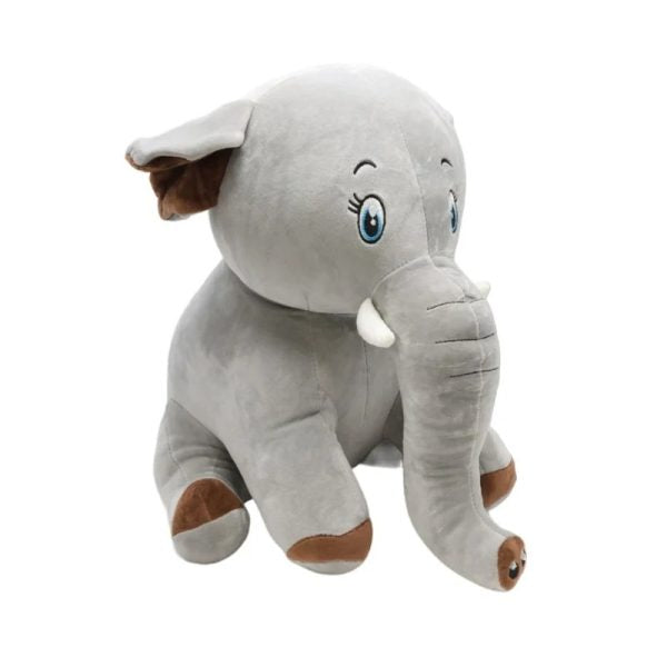 Adorable Sitting Baby Elephant Stuffed Toy – 30cm Soft Plush Animal Doll For Kids, Toddlers & Babies – Cuddly Grey Elephant Toy With Floppy Ears