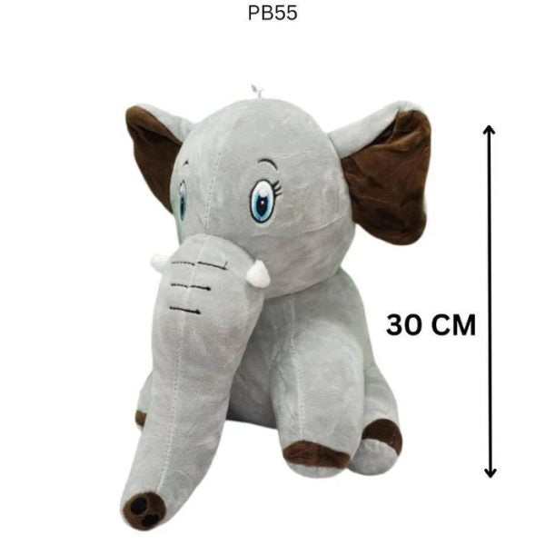 Adorable Sitting Baby Elephant Stuffed Toy – 30cm Soft Plush Animal Doll For Kids, Toddlers & Babies – Cuddly Grey Elephant Toy With Floppy Ears