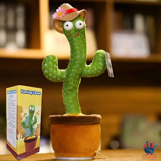 Dancing Cactus Toy – Singing, Talking, Voice Recording Plush With Usb Rechargeable Function – Fun Educational Gift For Babies And Kids – With Cap