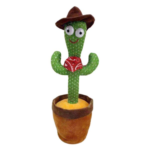 Dancing Cactus Toy – Singing, Talking, Voice Recording Plush With Usb Rechargeable Function – Fun Educational Gift For Babies And Kids – With Cap
