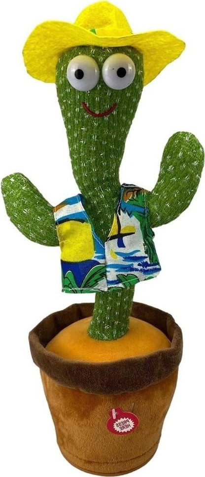 Dancing Cactus Toy – Singing, Talking, Voice Recording Plush With Usb Rechargeable Function – Fun Educational Gift For Babies And Kids – With Cap