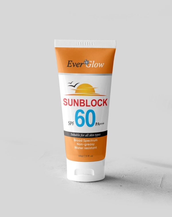 Ever Glow Whitening Sunblock Spf 60 – | Brightening & Broad Spectrum Protection
