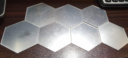 Hexagon Shape Acrylic Mirror Wall Stickers 12pcs