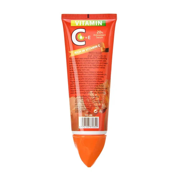 Liru Vitamin C + E 20% Antioxidant Serum Body Lotion – Orange Ice Cream Formula For Bright & Soothing Skin (120ml) – Without Box