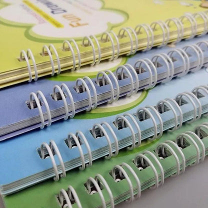 Magic Practice Copybook(4 BOOKS) , Magic Book For Montessori Children Tracing Handwriting | First Learning Books For Kids | Preschool Bought 5217