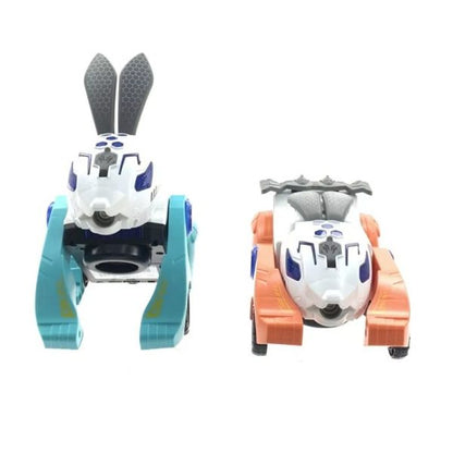 New Style Cute Deformation Animal Vehicle Toy Children Gift 2 In 1 Electric Spray Stunt Rabbit Car Toy With Music Light