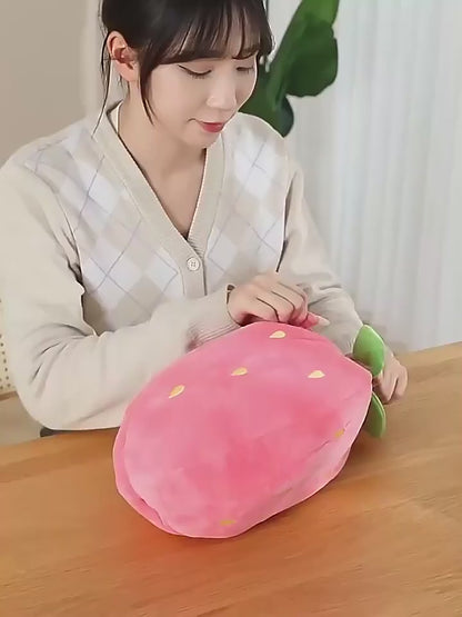 Rabbit New Creative Strawberry Rabbit Plush Soft Doll Hug Pillow | Best Quality Stuff Toy For Babies & Kids – Random Color