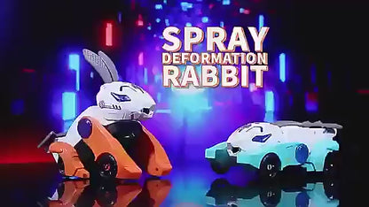 New Style Cute Deformation Animal Vehicle Toy Children Gift 2 In 1 Electric Spray Stunt Rabbit Car Toy With Music Light