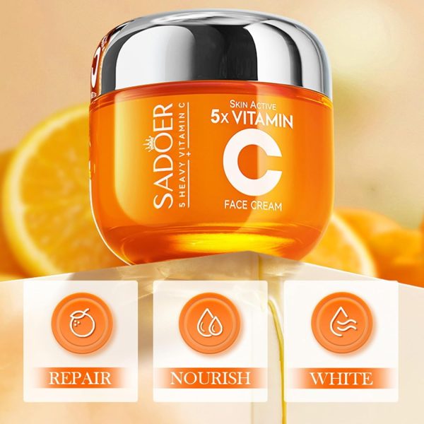 Whitening Cream | Vitamin C Hydrating Face Cream – Glowing & Repairing Moisturizer For Fine Lines, Wrinkles & Uneven Skin Tone