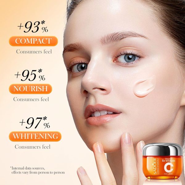 Whitening Cream | Vitamin C Hydrating Face Cream – Glowing & Repairing Moisturizer For Fine Lines, Wrinkles & Uneven Skin Tone