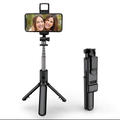 Selfie Stick Tripod R1s Bluetooth Remote Control Tripod Selfie Stick New Model With Wireless Remote Shutter Compatible With All Cell Phones – Selfie Stick With Light